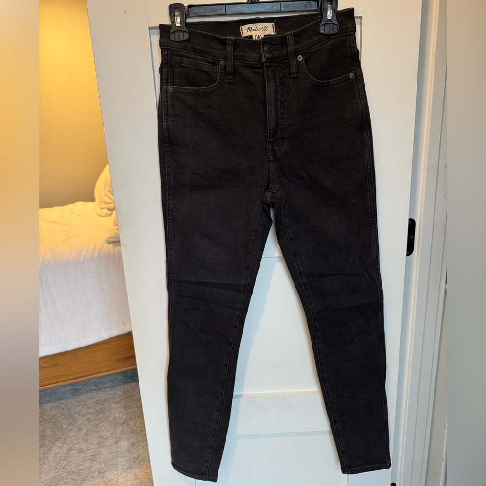 Madewell high-rise black skinny jeans